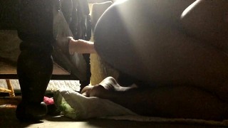 Backing my fat ass on my dildo