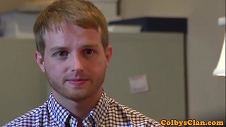 Office Jock Bangs Twink After Job Casting
