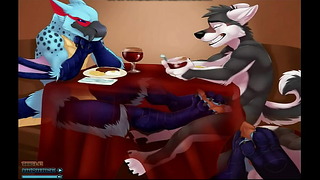 Gay Furry Playing Below the Table