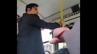 Autobuz Bogota, Columbia Hombre Excitado Publico Gay