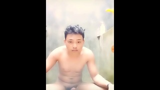 Bbw indonéský muž trhne Jizz Crot
