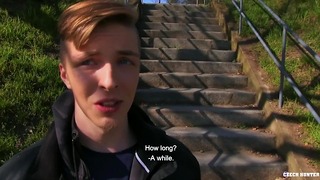 Czech Hunter 425 – Blonde Jock Takes A Mouthful Of Dick At The Stairs Of The Yard