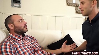 Homosexual Son Fucks Pappy While Mom is Out