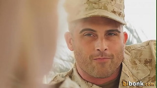 Military Stud Touches Himself In Mmf