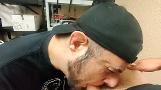 Part 1 Blowing My Real office Straight Pal at His Bosses Desk