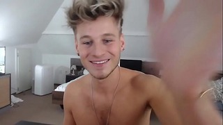 Charming Blond In Front Of Cam His Big Cock