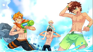 Twinks Flirting And Fighting On the Beach Camp Buddy – Yoichi Route – Частина 10