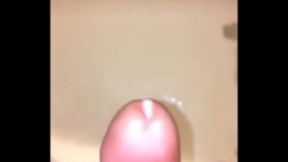 18 år gammal svart tonåring Cumshot sprutar i duschen