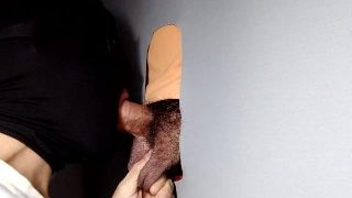 19 Year Old Boy, Hairy Cock, Precum, Very Hot Approaches Gloryhole After Two Days Without Cumming