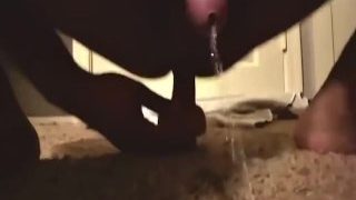 Chastity Sissy Rides Dildo And Leaking Cummies Squirting