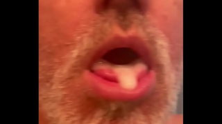 Me Licking My Own Cum From My Hand, And Swallowing My Load!!!