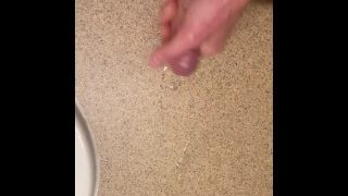 Squirting All Over The Bathroom Counter – Cum Shot