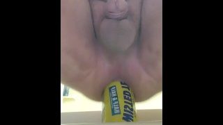 25Oz Can Deep In Ass Makes Me Piss