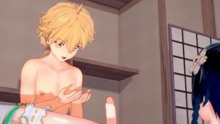 Aether Cums In Sissy Venti’s Ass, Gets Fucked In Return- Gay Genshin Impact Hentai.