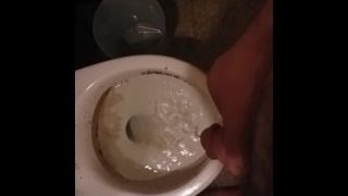 Amateur Male Pisses In Toilet