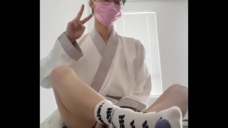 Asian Hanfu Sissy Femboy Twink White Socks Anal And Huge Cumshot