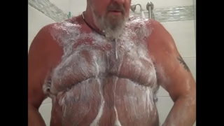 Bear Bill Soaping Up For His Cub.