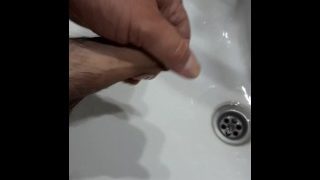 Big Dick Pissing In A Sink