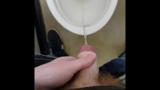 Big Uncut Cock Pissing!