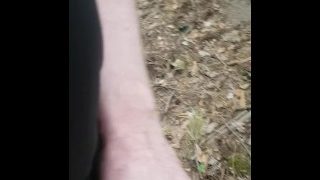 Boy Pissing And Wanking Outdoor