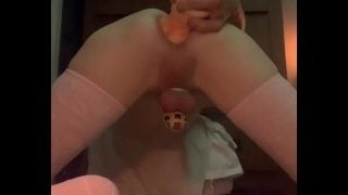 Caged Femboy Gets Deeply Fucked And Gaped