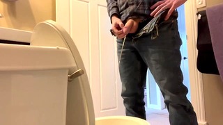 Candid Shot Of Guy Pissing.