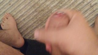 Chubby Bear Cums While Masturbating In The Morning