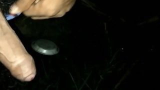 Cock Pissing In Night