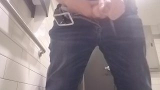 College Bro Pissing In Public Toilet