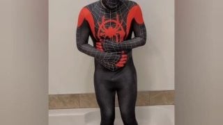 Desperate To Pee, Stuck In My Spiderman Suit, Big Release At The End