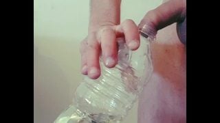 Desperate Twink Pissing In A Bottle