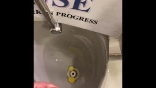 Destructive Pissing In Public Urinal