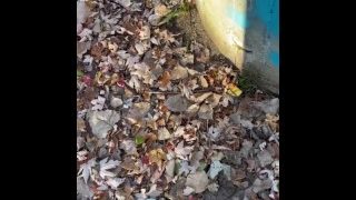 Eddie De Luca Pissing On Condom Wrapper