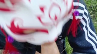 Extreme In Public , Pushing My Big Cock In Sissy’s Mouth To Cum