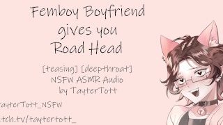 Femboy-Freund gibt dir Road Head Nsfw Asmr Roleplay Audio Teasing Deepthroat
