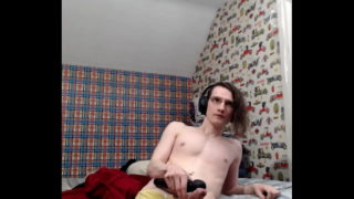 Femboy Faps With Buzzer, Plug, And Rubs Bulge In Camera