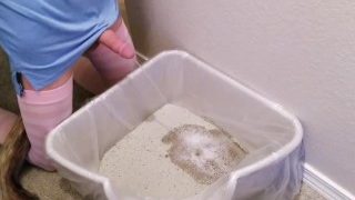 Femboy Kitty Pees In Litter Box Teaser