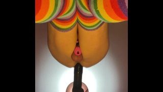 Femboy Raine Railed By Huge Toy With Fuck Machine Full Video!