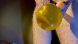 Filling Condom With Rank Yellow Piss