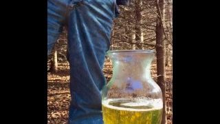 Filling The Jug With Piss Just For You