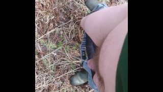 Finnish Man Pees In The Forest And Moans