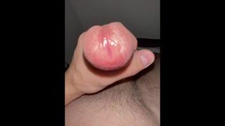 Fit Teen Lad Wanks Big Uncut Cock Under His Desk W/ Cumshot