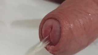 Foreskin Pissing And Playing. Close Up POV