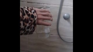 Glass Of Piss A Full Litter Of Pee