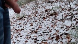 Guy Pissing Outdoor