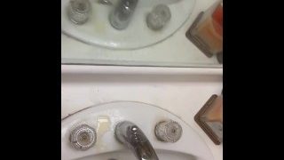 Horny White Boy Pissing