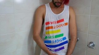 Hot Colombian Guy Pissing All Over His Body And Jerking Off – Camilo Brown
