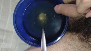 I Cumshot In This Blue Bawl Before I Piss Inside It