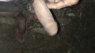 Indian Big Cock Pissing At Night