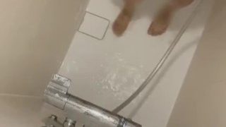 Japanese Guy Pissing While Taking A Shower
